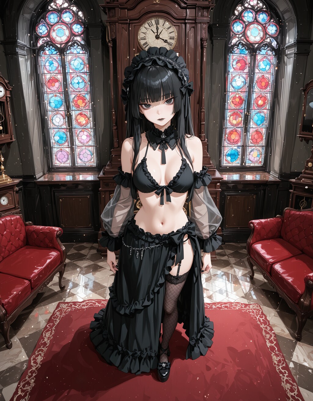 ゴスロリ水着(水濡れ厳禁)改良中