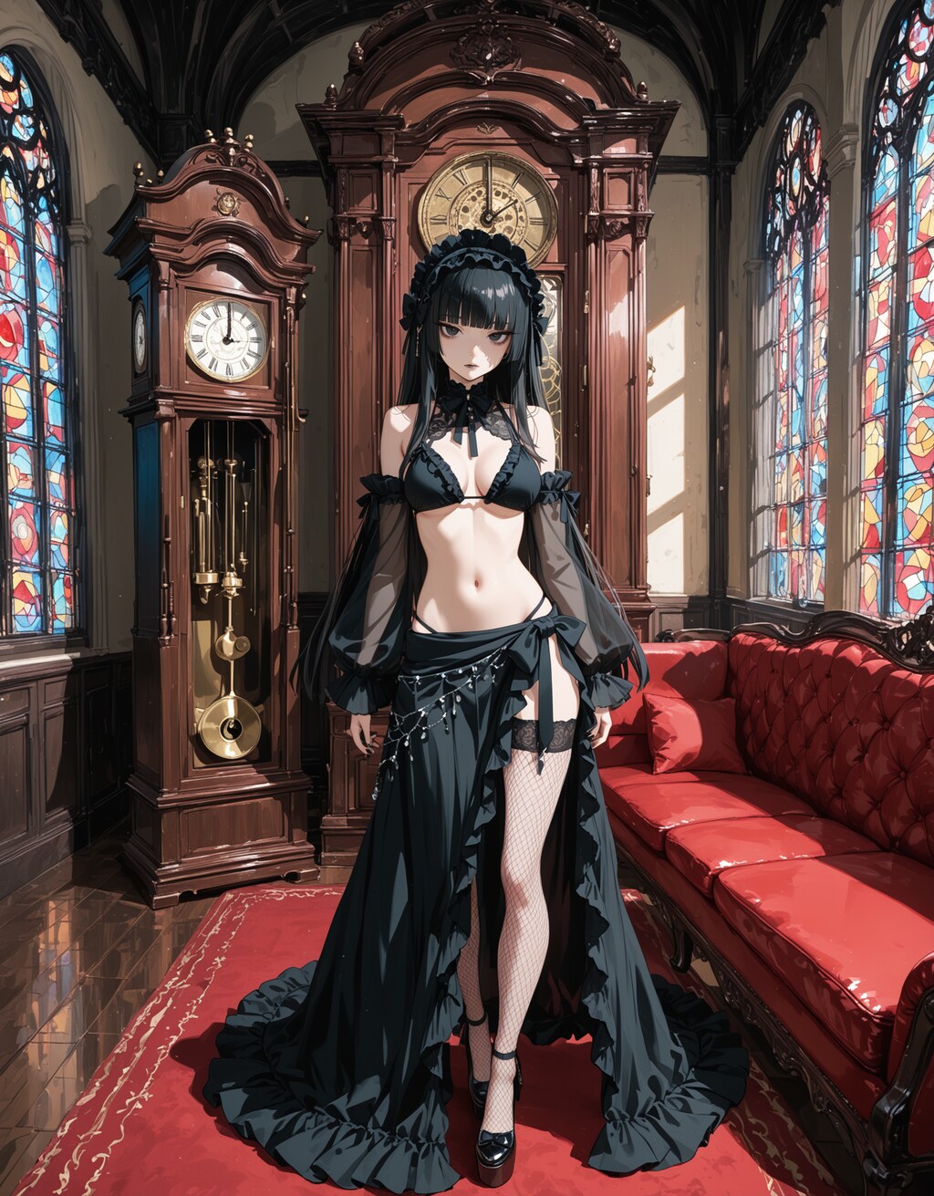 ゴスロリ水着(水濡れ厳禁)改良中