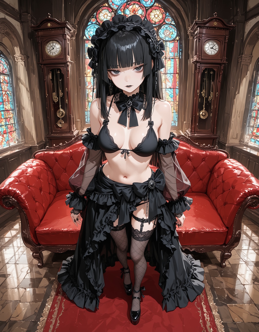 ゴスロリ水着(水濡れ厳禁)改良中