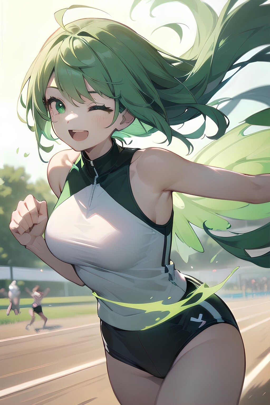 ナミサンさまよりさずかったプロンプトにて生成(シルフさん運動会にていろいろなポーズ②)