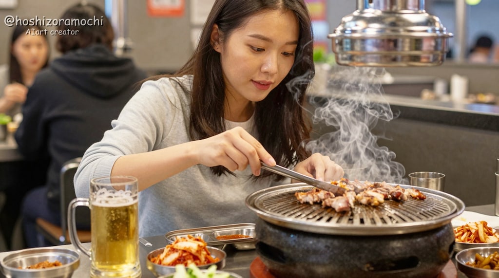 一人焼肉の贅沢、自分だけの至福🍺
