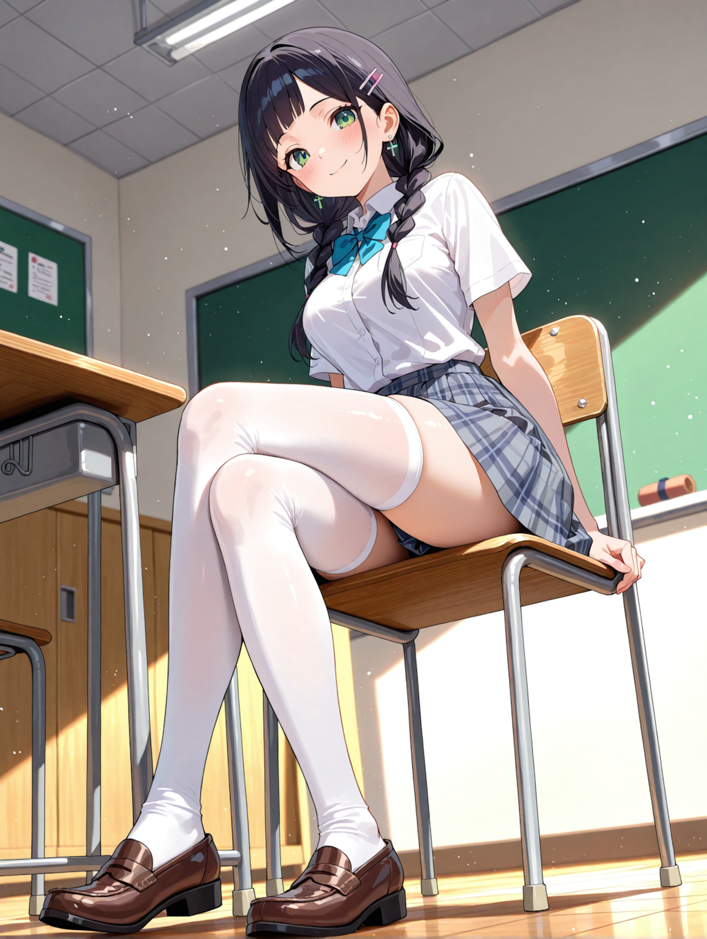 足を組むこよみちゃん