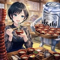 わんこそばを食べる藍音ちゃん 3枚目