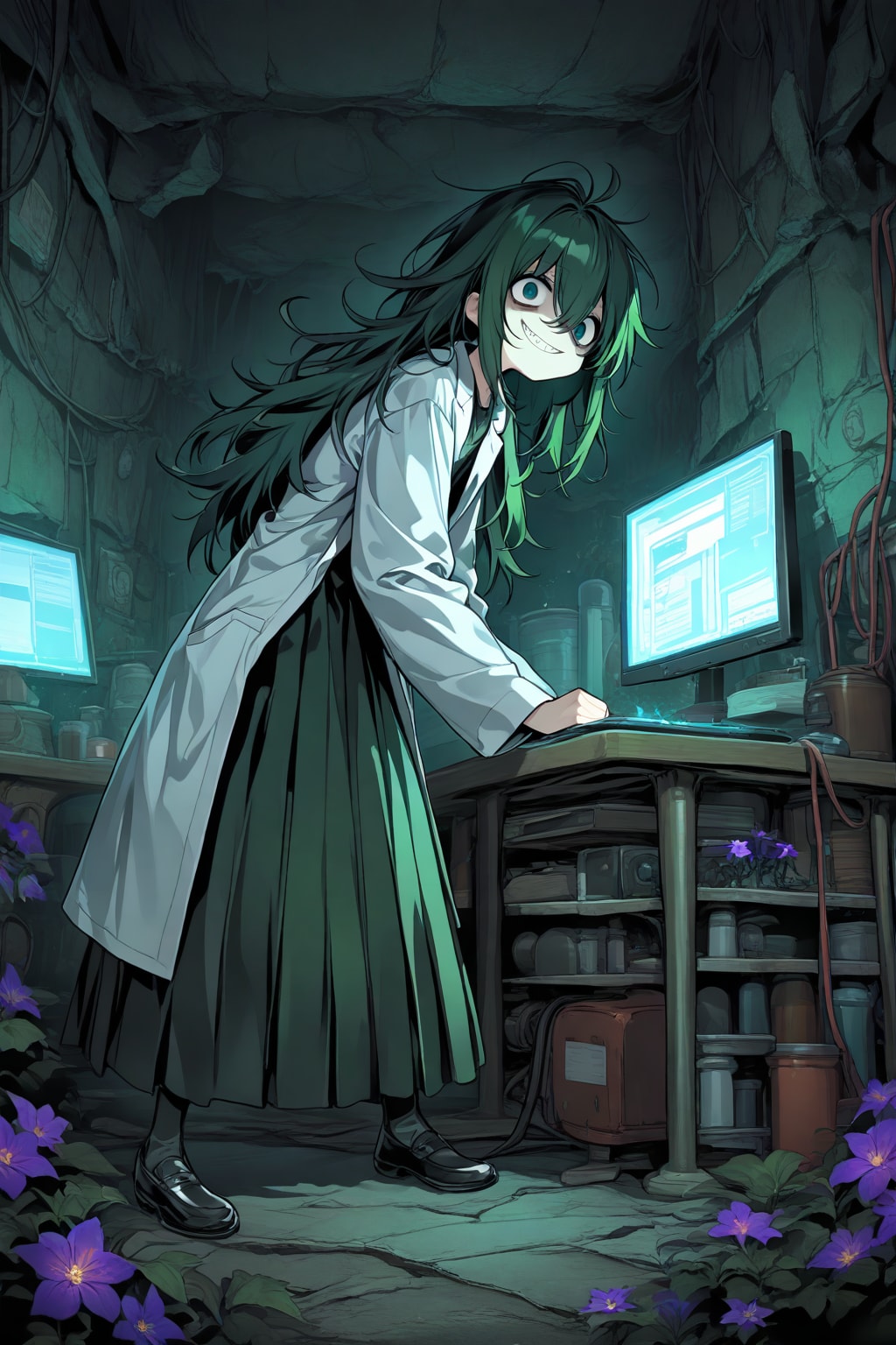 マッドサイエンティストと紫の花