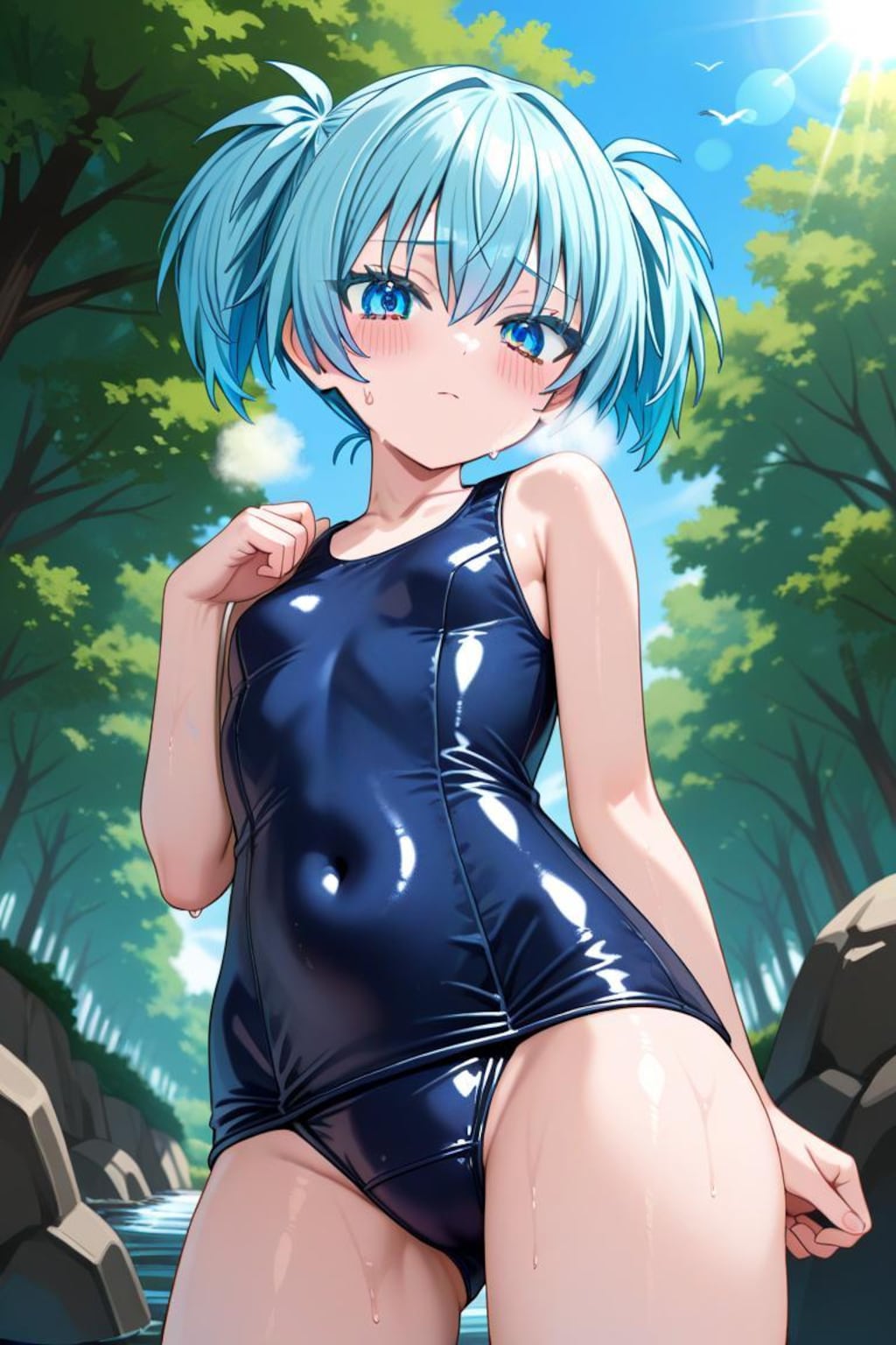 暗殺教室　潮田渚　スク水