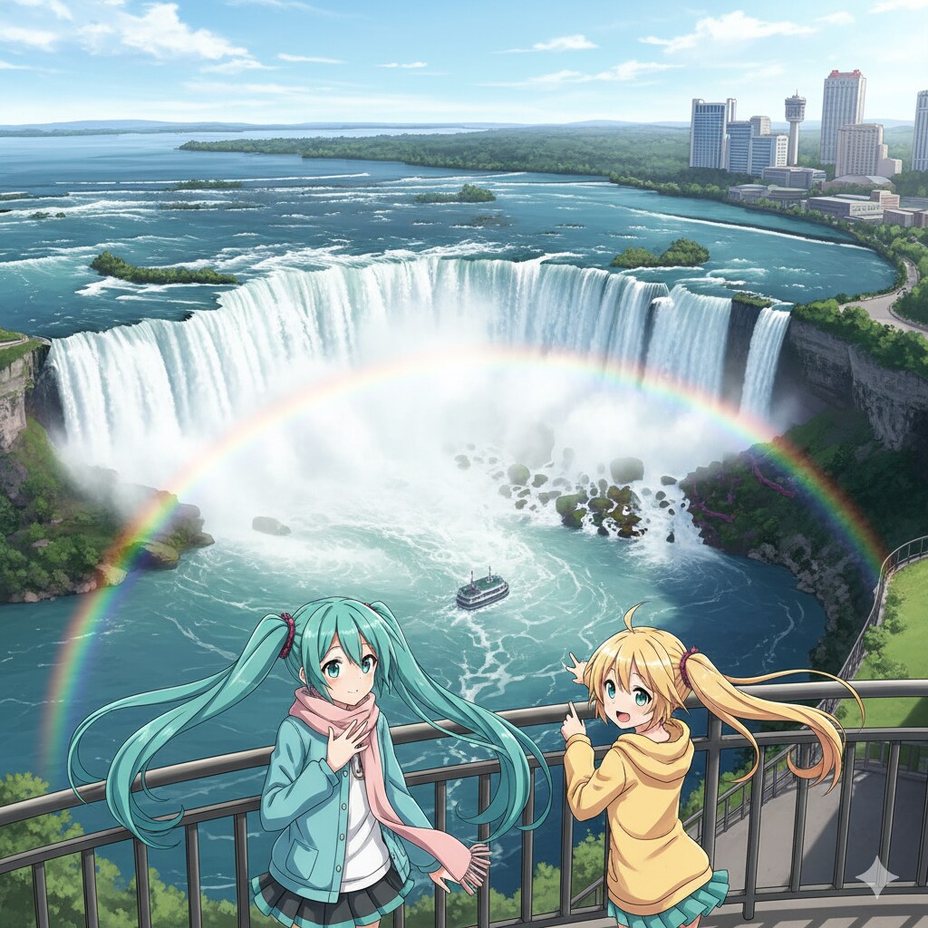 ミクさんリンさん ナイアガラの滝に来ました