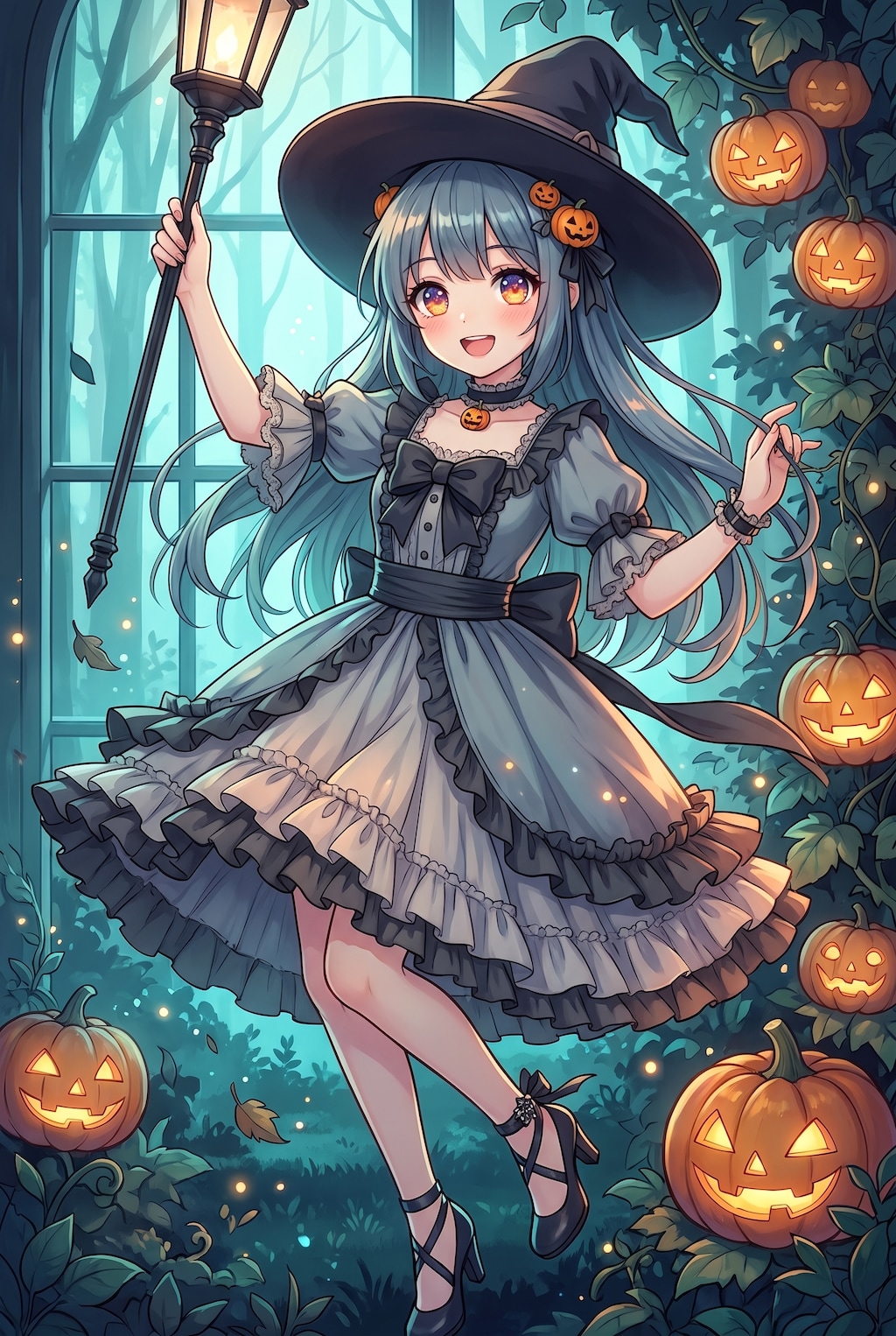 南瓜灯下蒼月少女