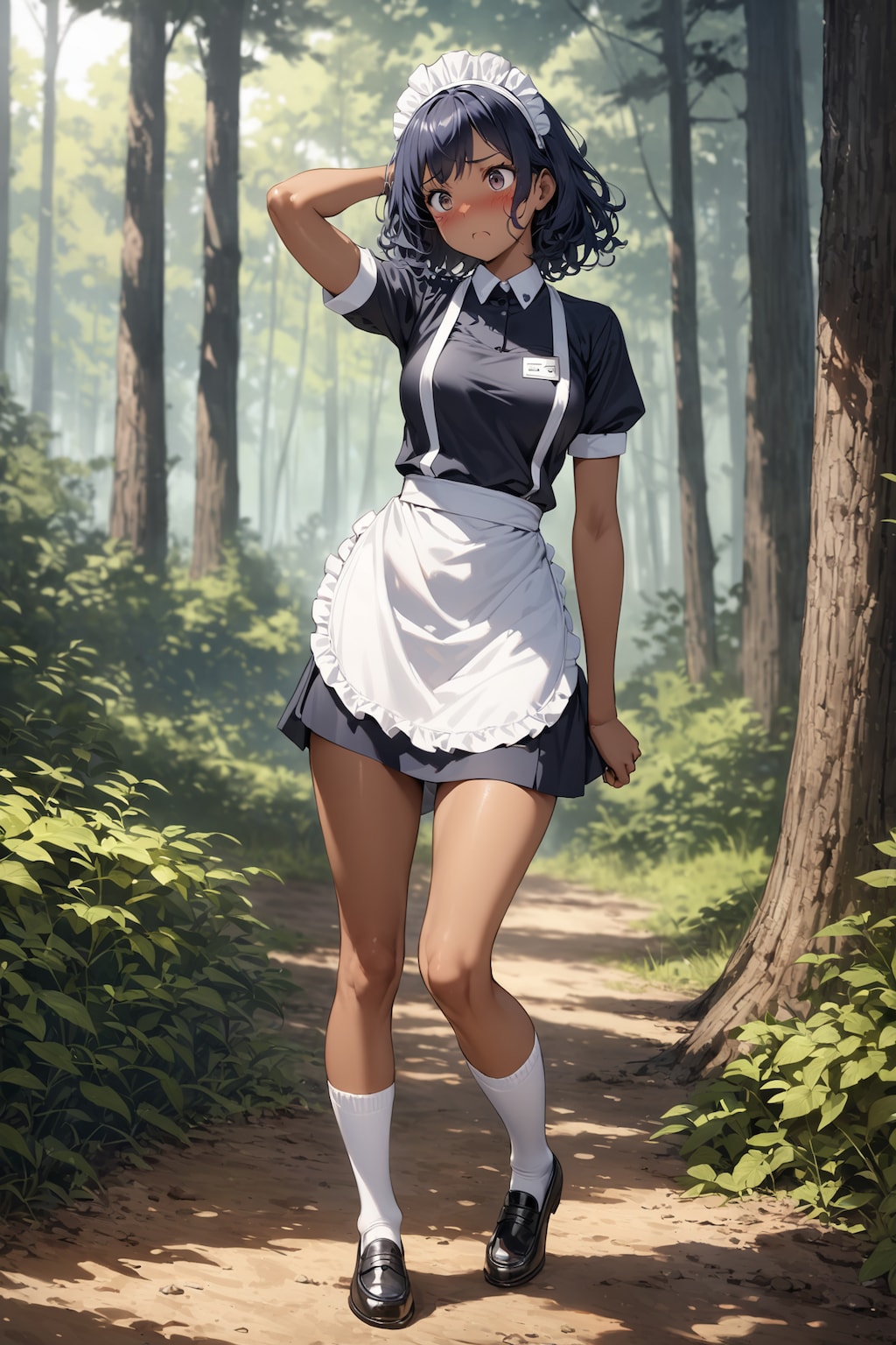 森林に生息する野生のウェイトレスさん Y313