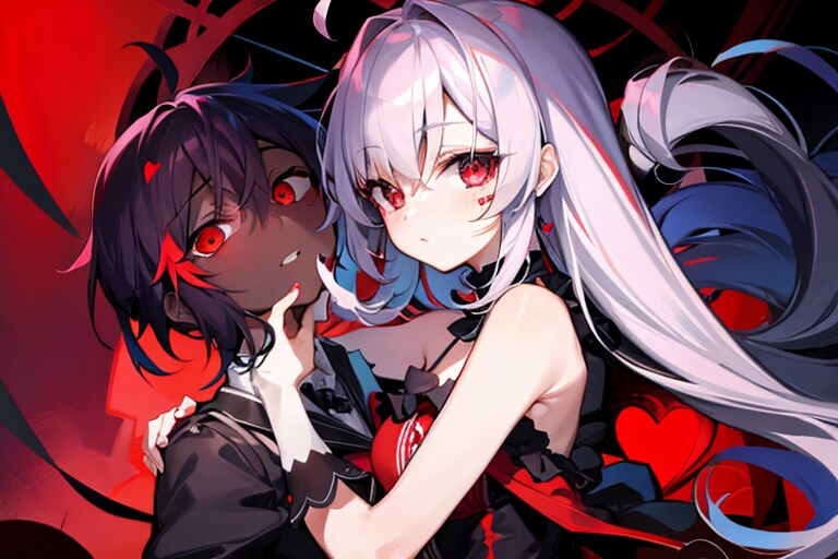 褐色ショタと銀髪少女が生まれた偶然の産物(銀髪褐色メスガキちゃん生み出す過程)