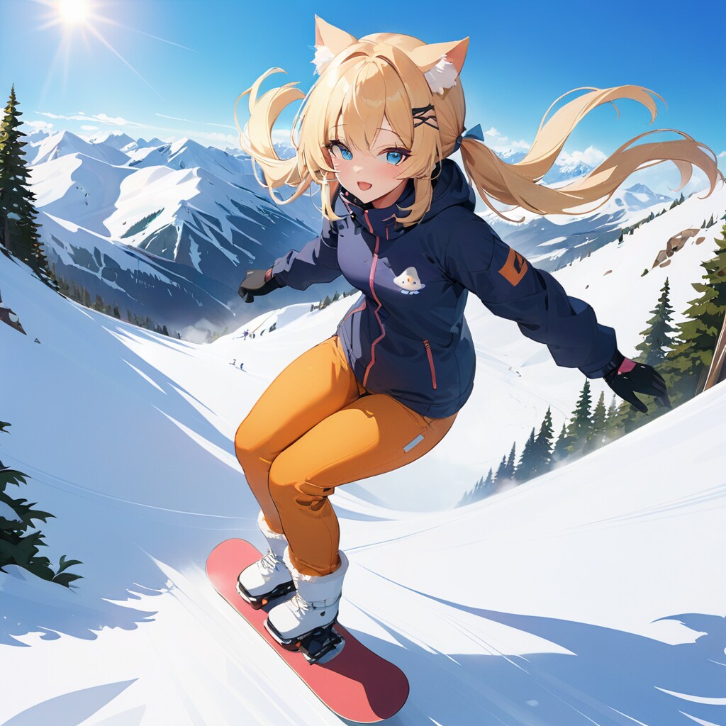 こるり「イェーイ」まや「スキーは疲れる」 | の人気AIイラスト・グラビア