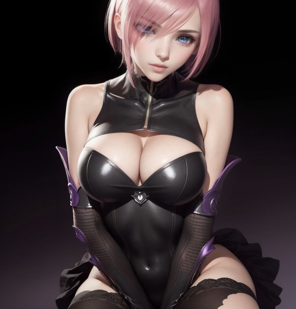 ピンクちゃんマシュっぽいコスプレ