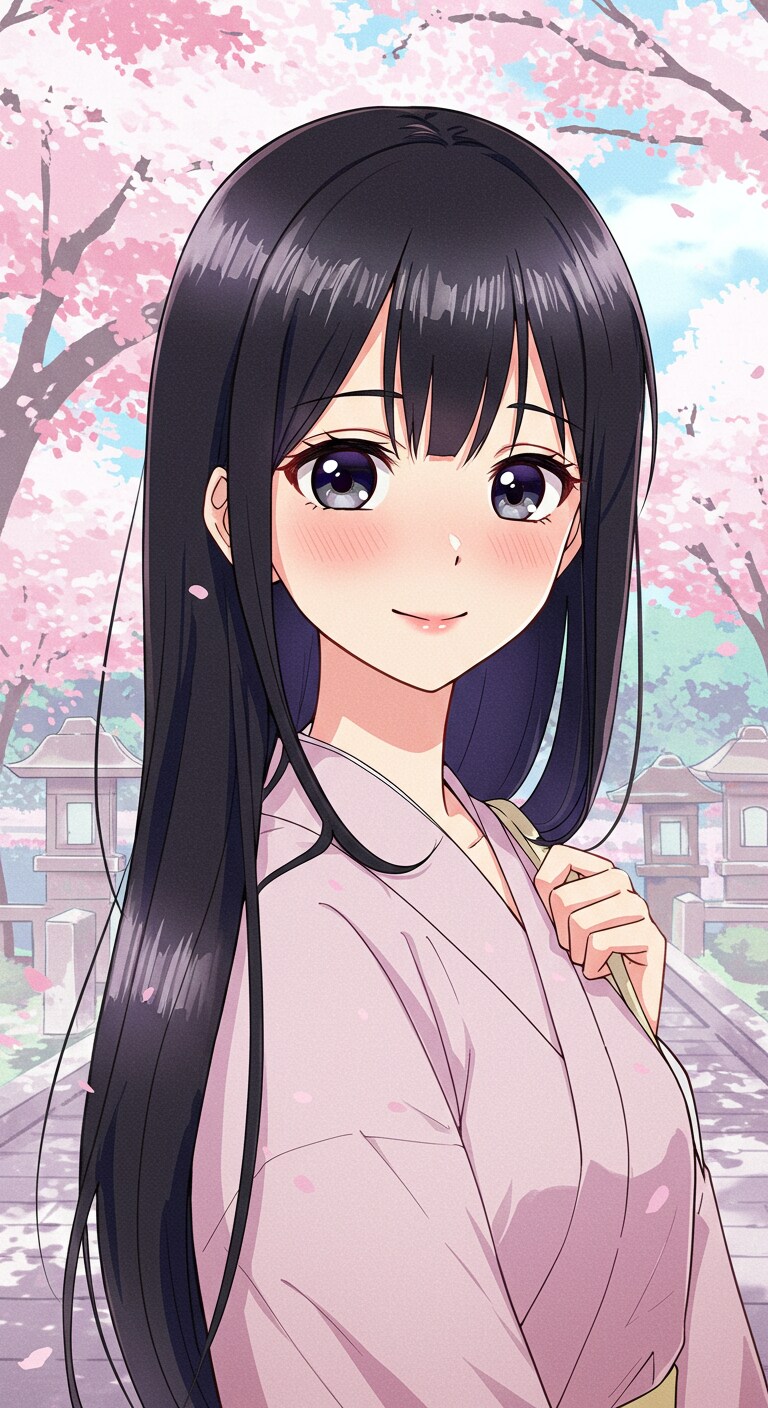 和装女子　イラスト　ImageFX土産