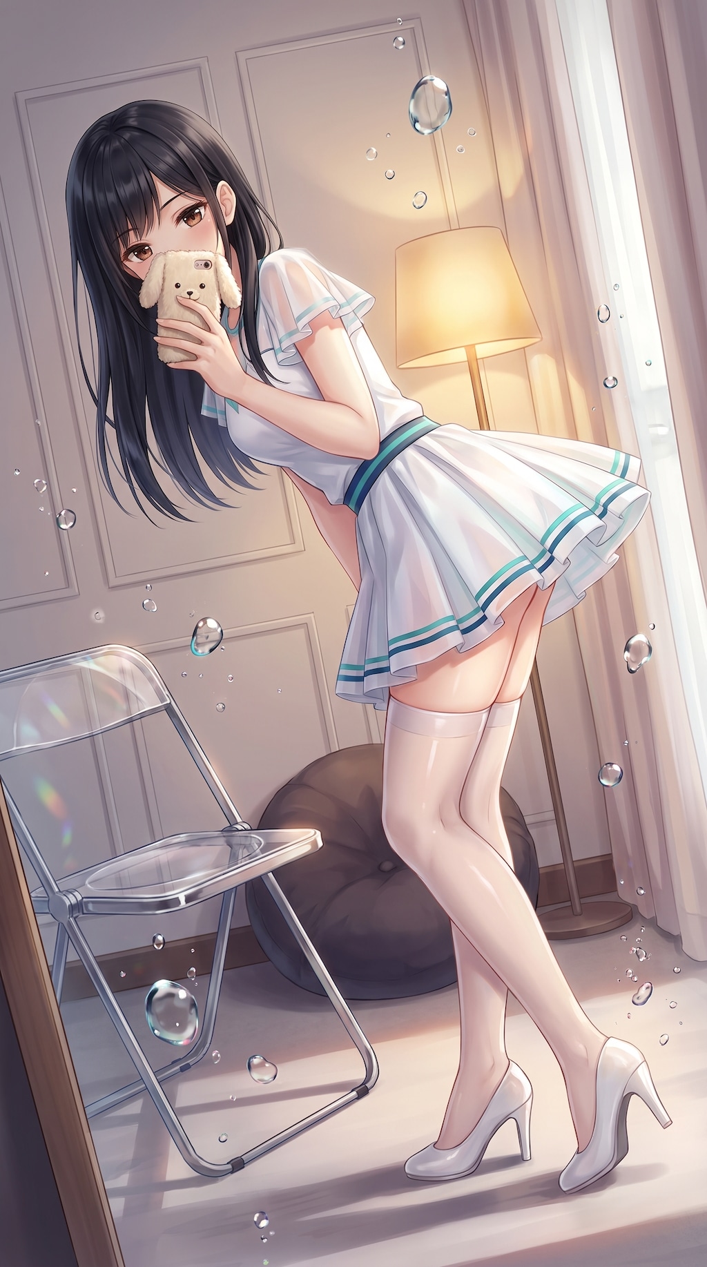 白絹鏡映の少女