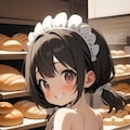 ロリ娘がパン屋で裸エプロン接客 4枚目