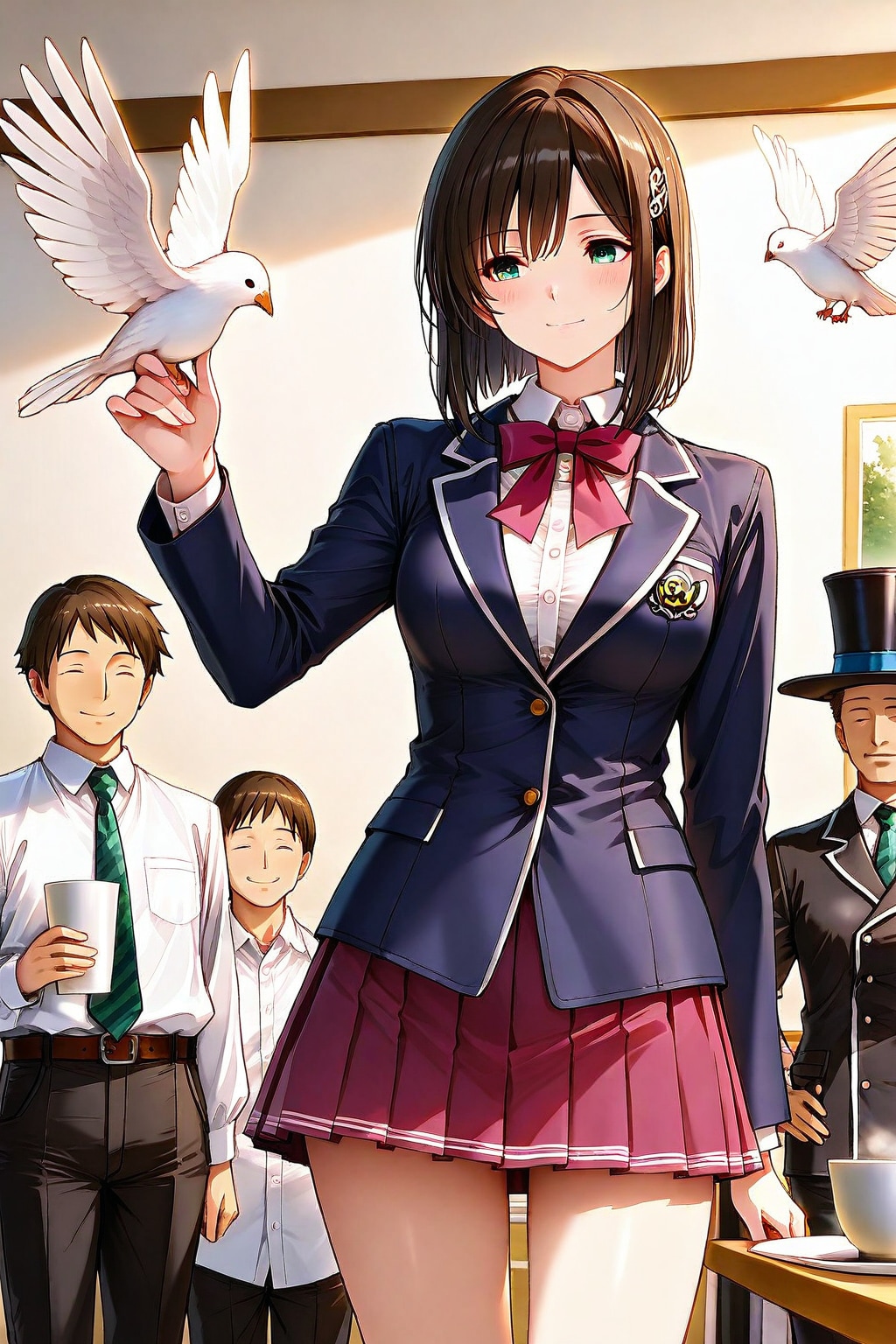 鳩と少女と、二人の紳士