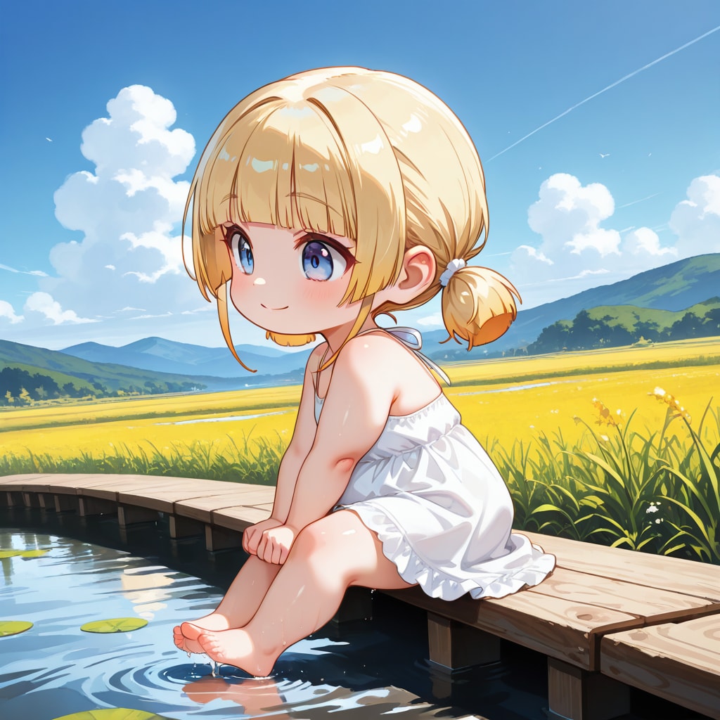 川辺で涼を感じる♪
