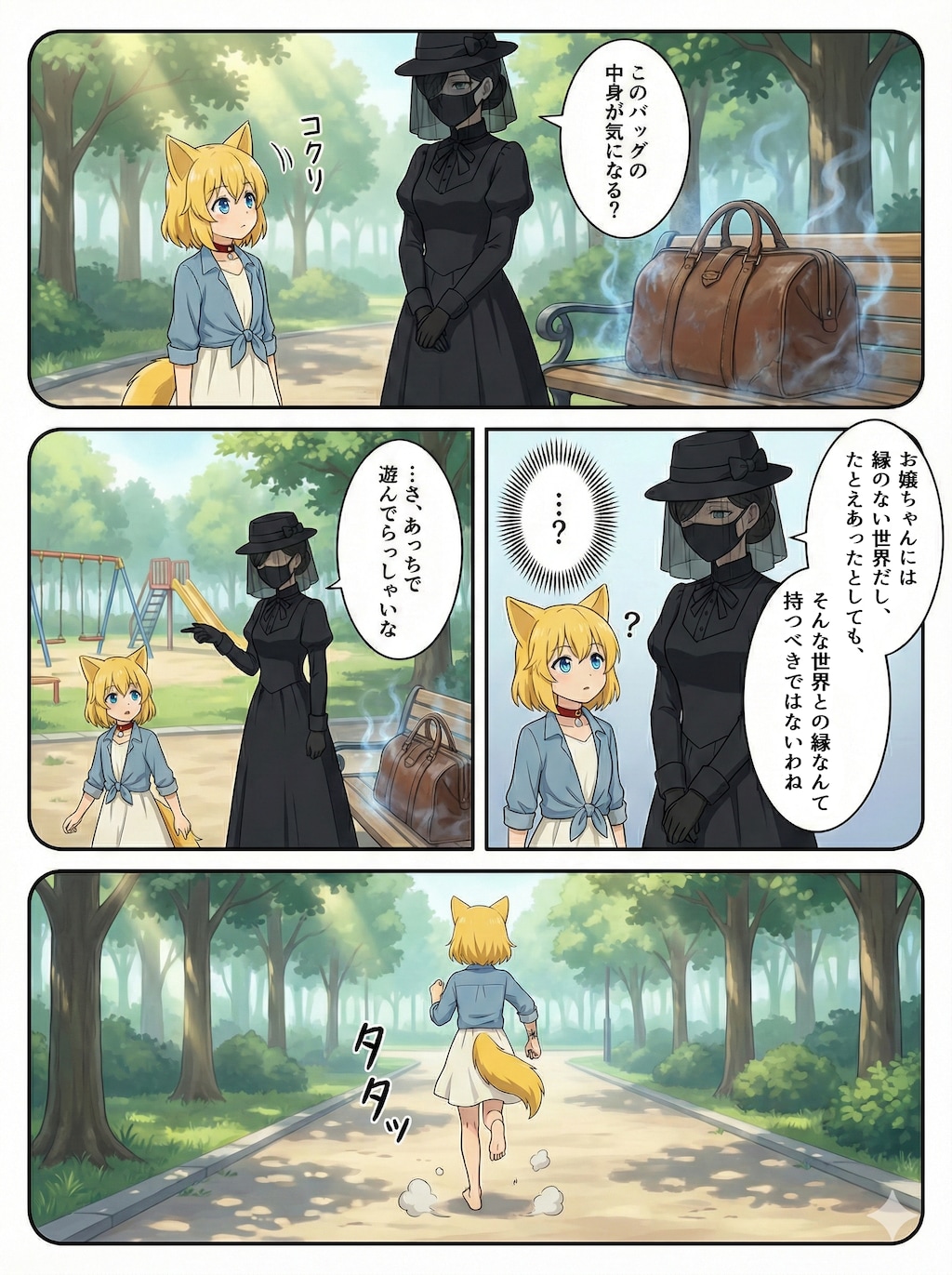 不思議なバッグとキツネ