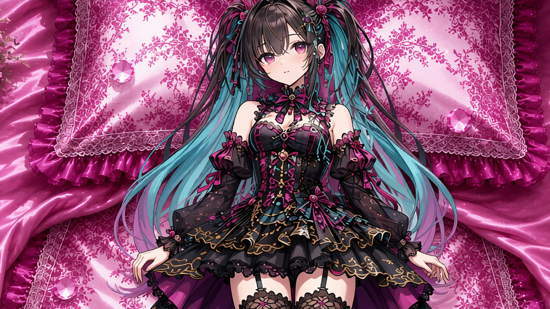 黒髪少女とドレス　その7