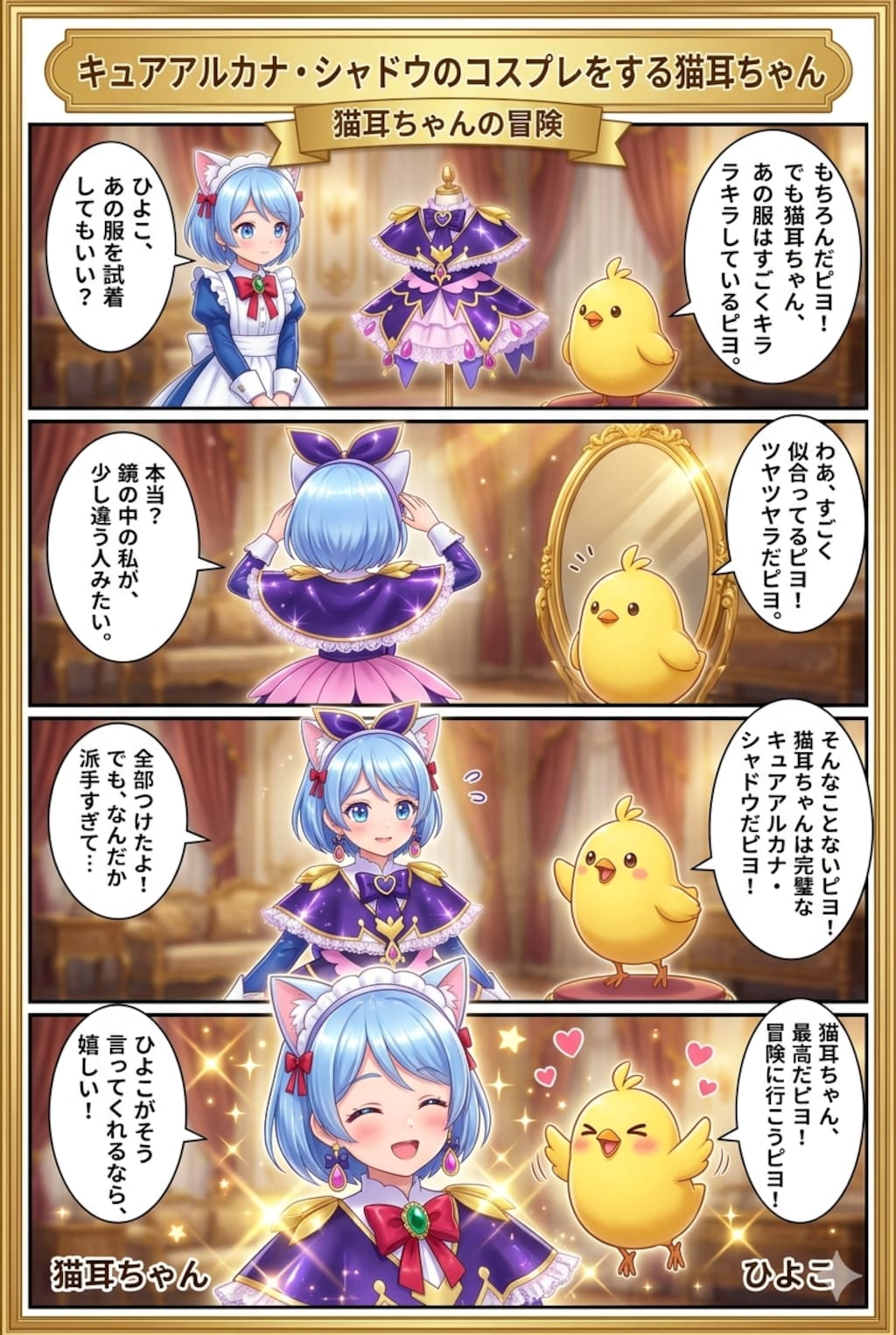 キュアアルカナ・シャドウのコスプレする猫耳ちゃん