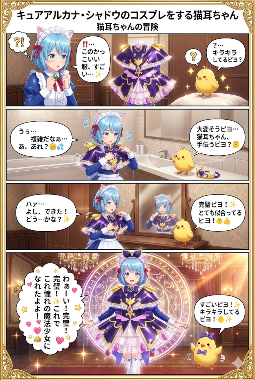 キュアアルカナ・シャドウのコスプレする猫耳ちゃん