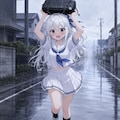 にわか雨に降られる 3枚目