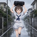 にわか雨に降られる 4枚目