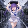 にわか雨に降られる 5枚目