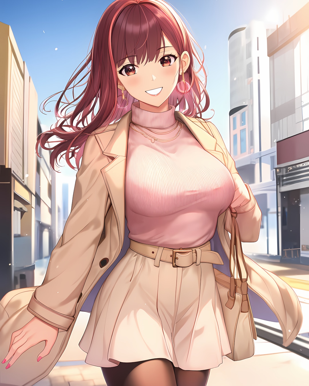 ☀️ベージュトレンチ春めき通勤♡ | の人気AIイラスト・グラビア