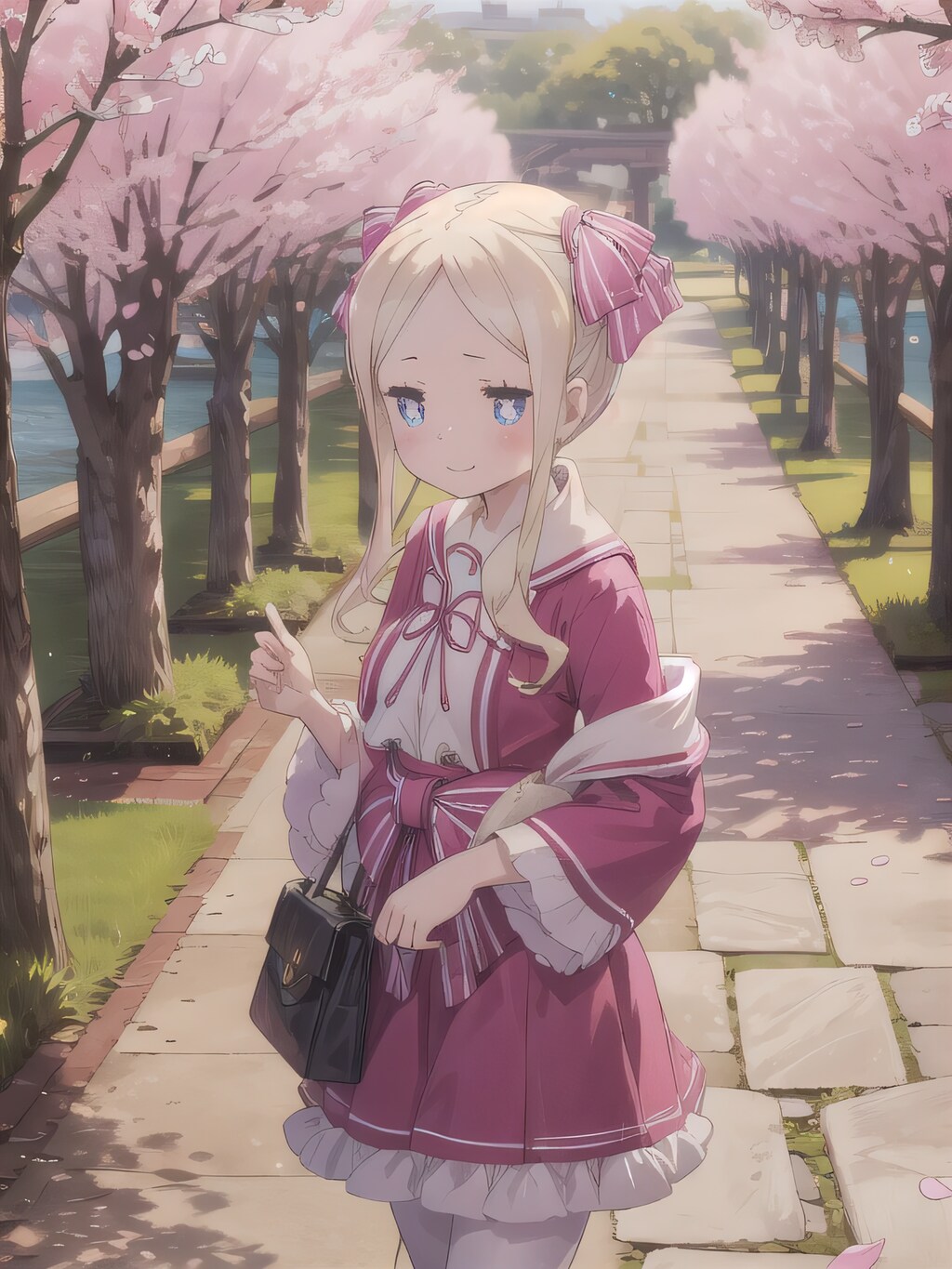 金髪ロングでセーラー服の少女６