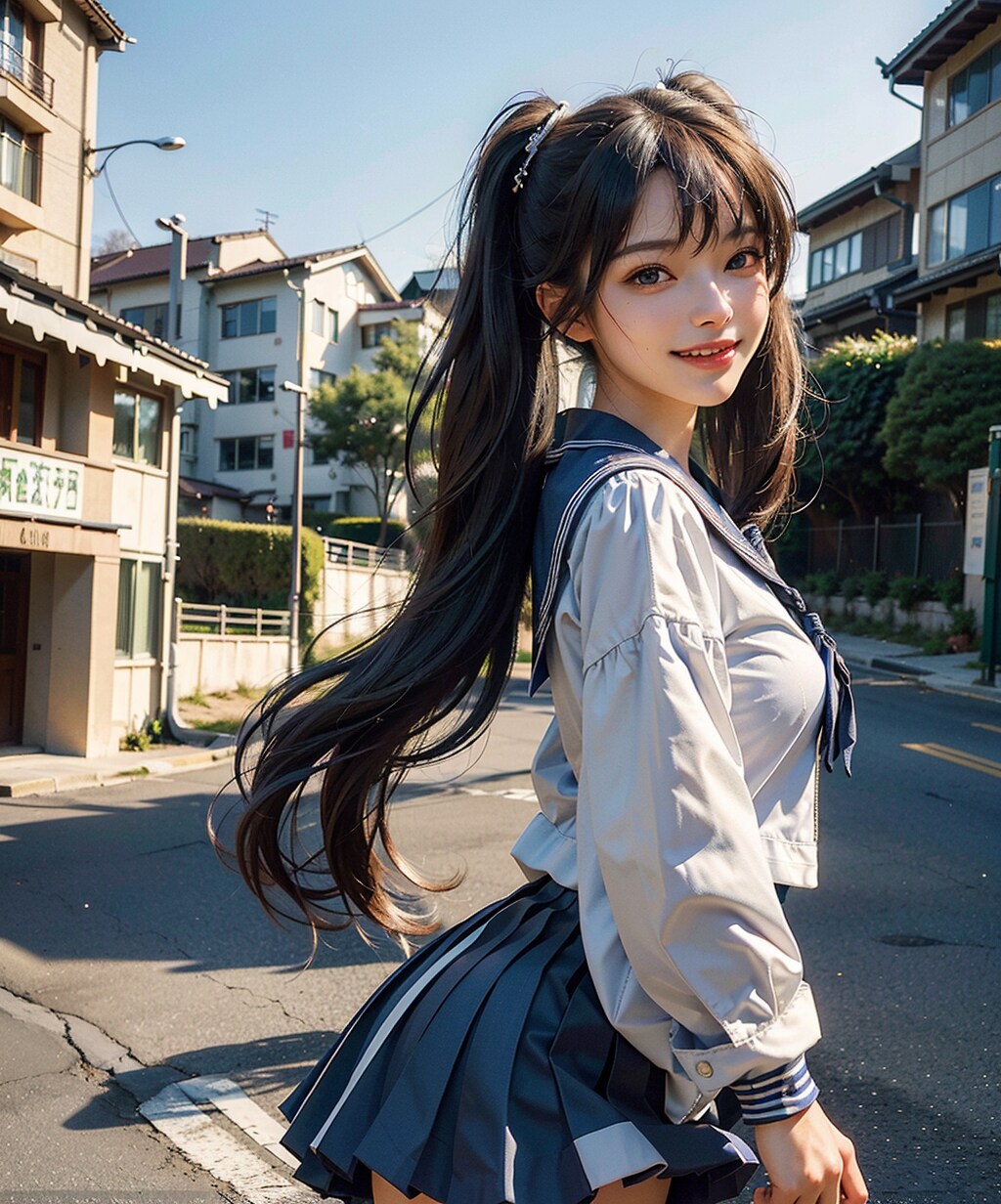 １　She is very pretty and eye catching.