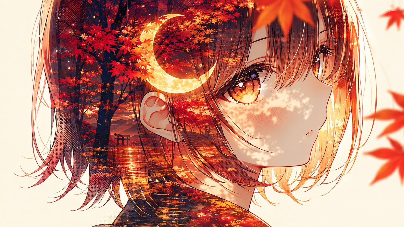 秋を宿す横顔 | の人気AIイラスト・グラビア