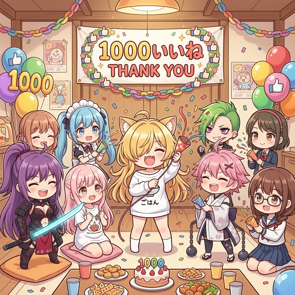 1000いいねありがとうございます！