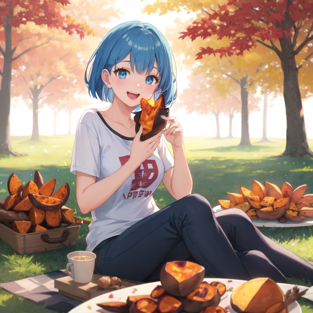 キャンパスの焼き芋日和 | の人気AIイラスト・グラビア