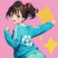 跳ぶ、スニーカー娘 2枚目