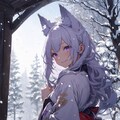 雪の日狼少女 2枚目