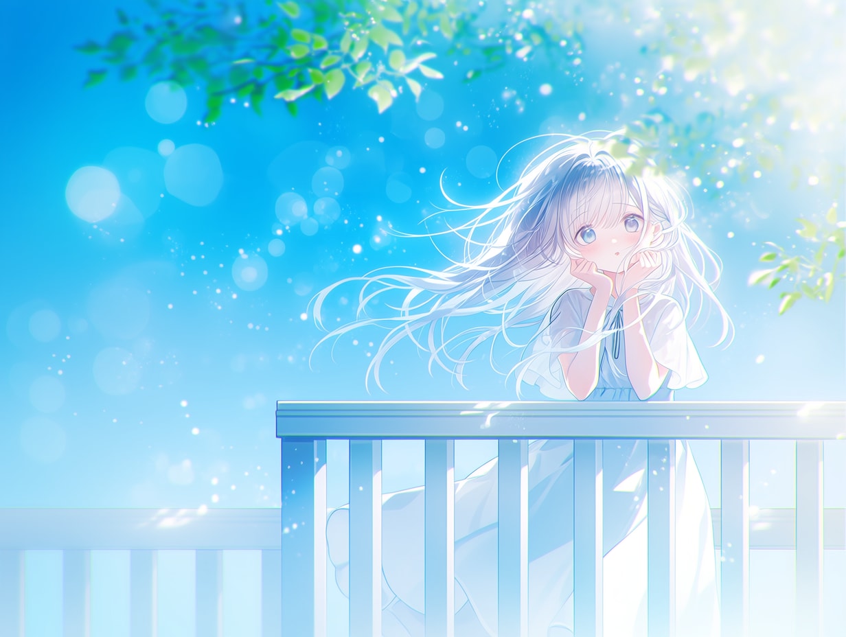 ベランダでおはよう（１）虹宮あかり　niji7 | の人気AIイラスト・グラビア