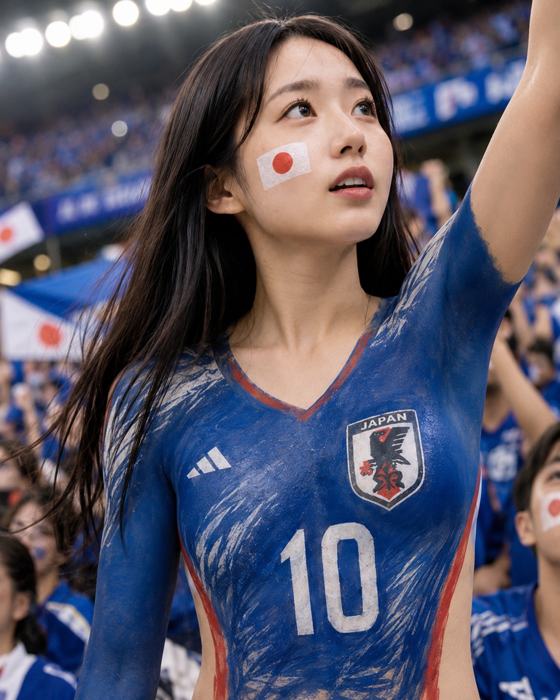 紙のユニフォームがダメな事を学習した彼女