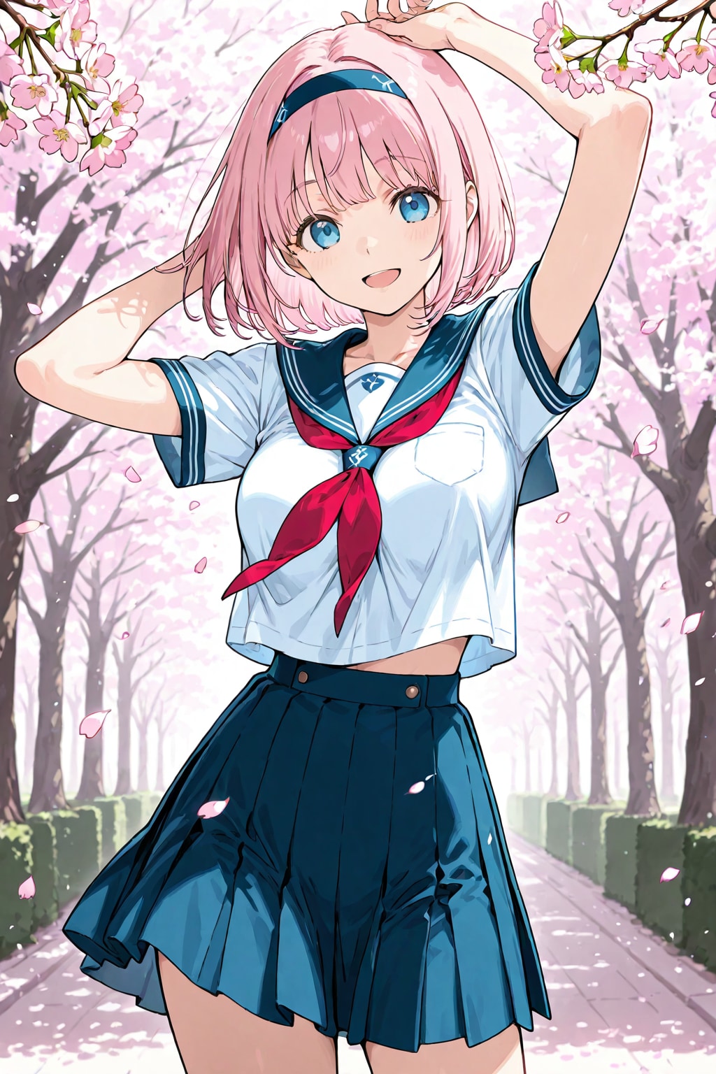 ちちぷい学園初登校道中 | の人気AIイラスト・グラビア