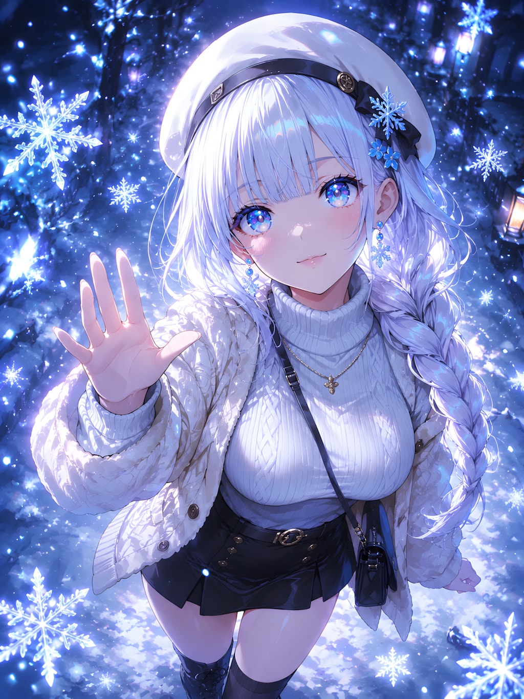 雪降る冬の夜
