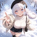 雪降る冬の夜 2枚目
