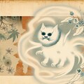 猫の妖怪、浮世絵風。 9枚目