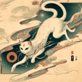 猫の妖怪、浮世絵風。 6枚目