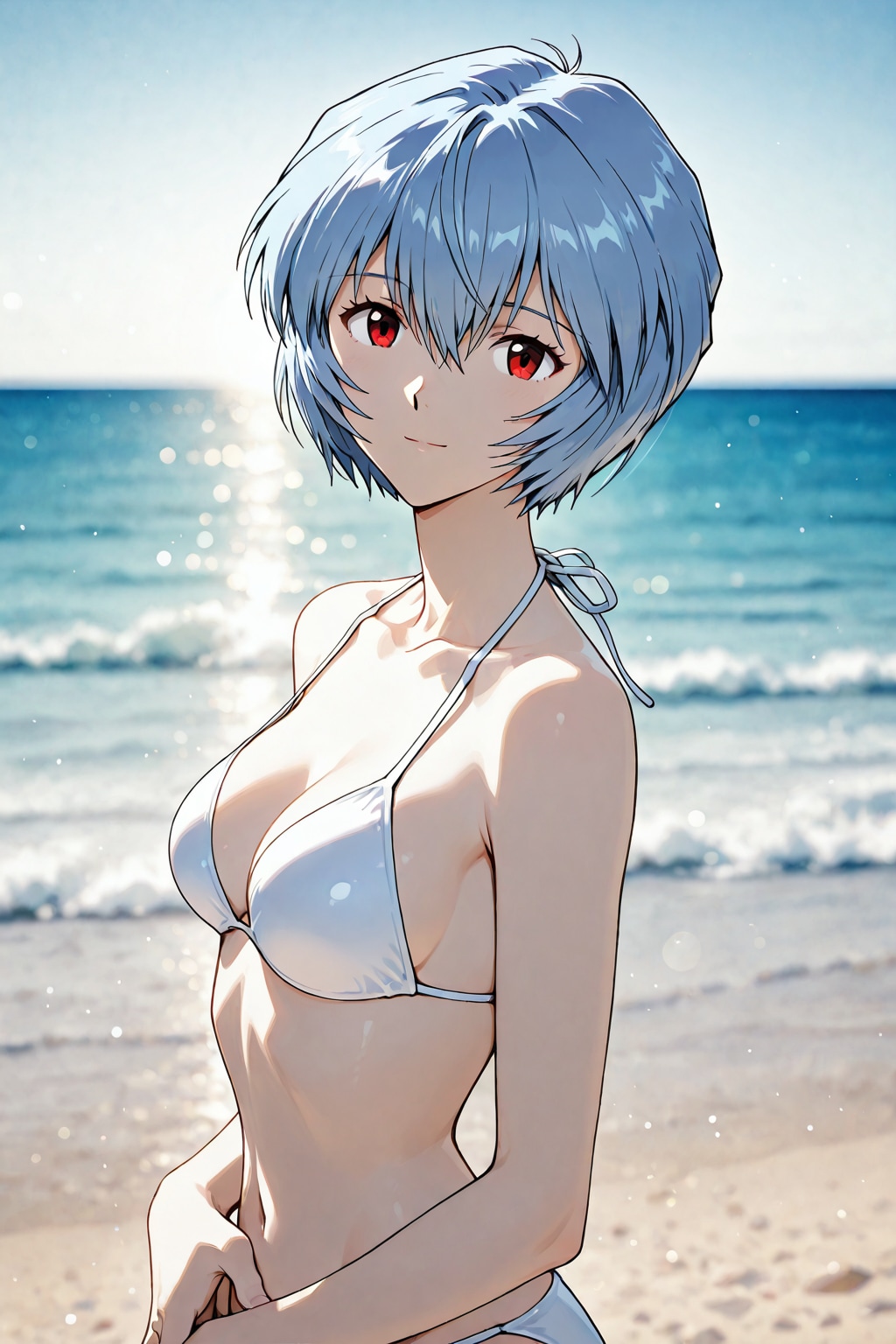ビキニ姿も眩しい綾波レイ👙❤️