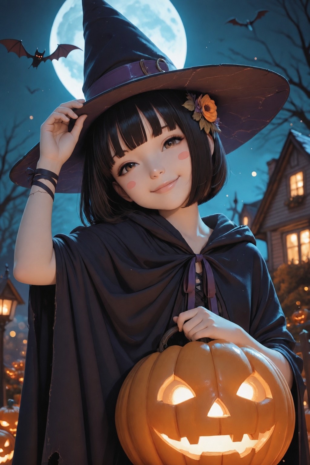 Pumpkin Festival - The Night「カボチャ収穫祭の夜祭に参加してきたよ♪」 | の人気AIイラスト・グラビア