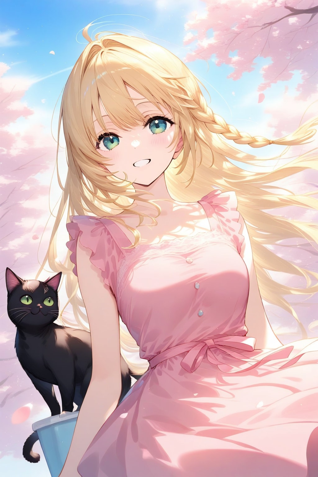 桜色に染まる美少女ニャ！