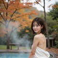 温泉と紅葉 3 5枚目