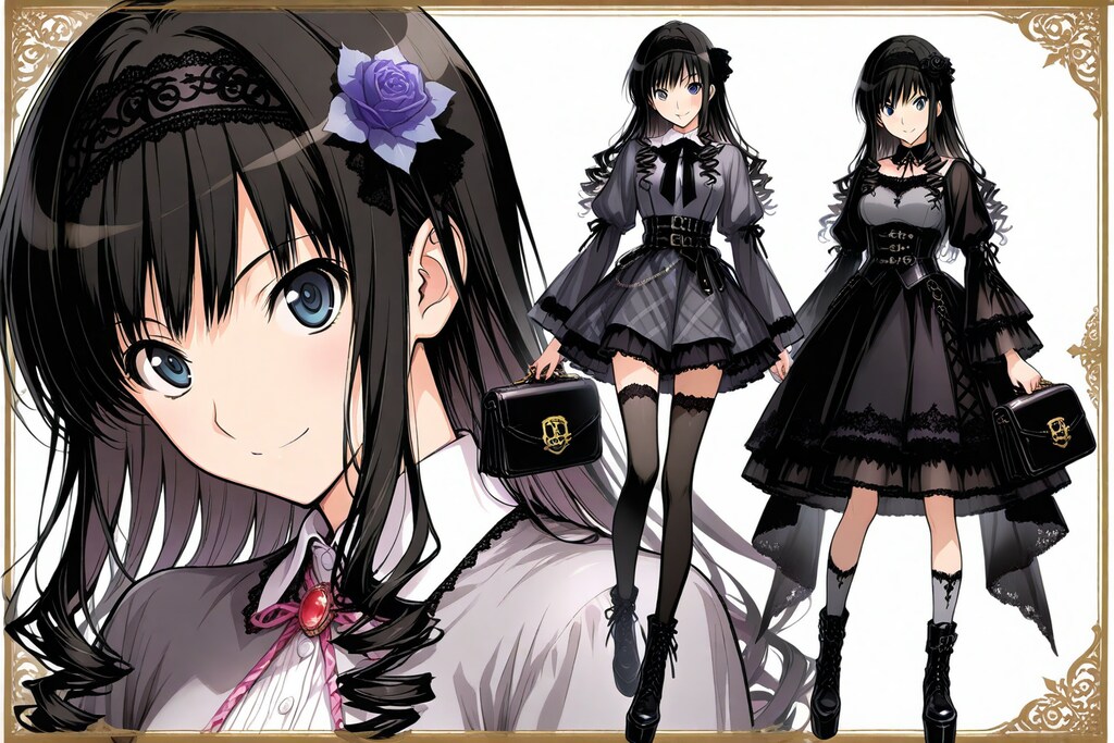 「森嶋はるかちゃん」のゴシック風ファッション