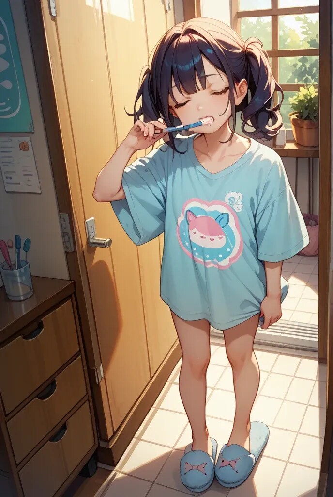 寝ぼけ歯磨き