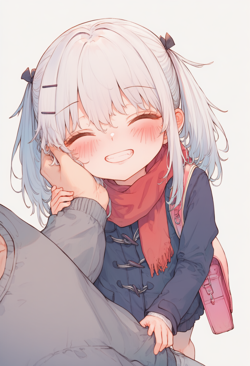 撫でられると喜ぶ少女_0601 | の人気AIイラスト・グラビア