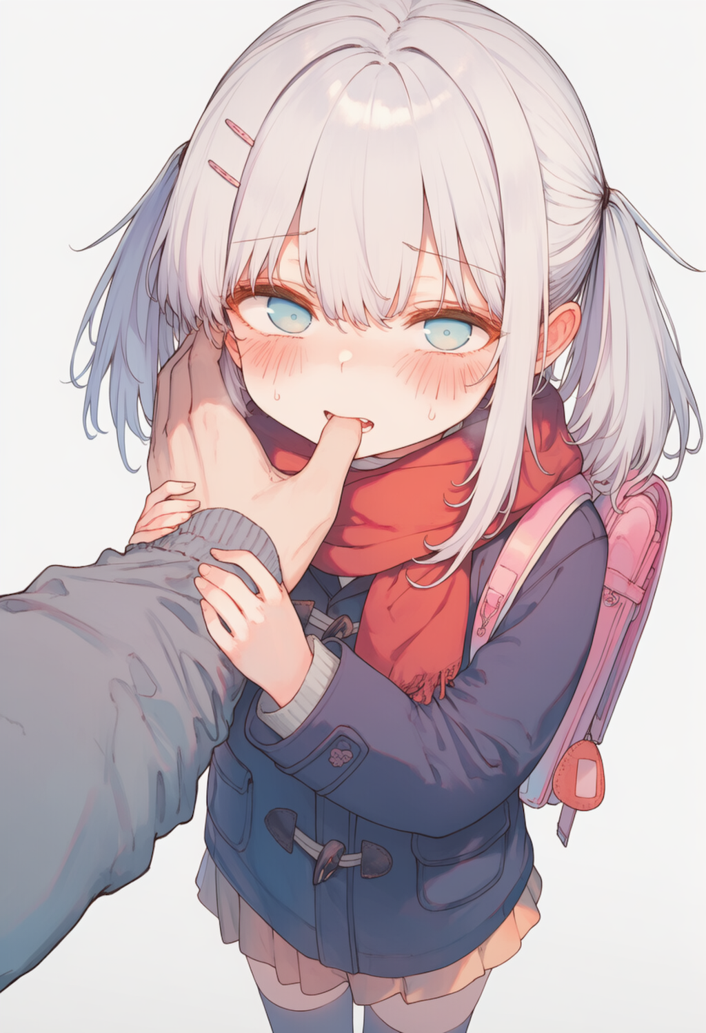 撫でられると喜ぶ少女_0601